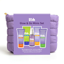 TBH Kids Glow & Go Set | Kit de Cuidado Personal Tween para Niños | 5 Esenciales en Neceser de Viaje