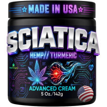 Sciatica Nerve Cream med Hemp Oil, Turmeric & Lavender, Snabbabsorberande Hydrering, Icke-Fet Formel