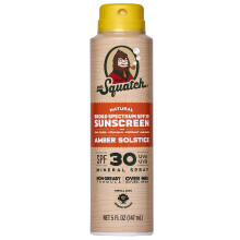 Dr Squatch Protector Solar Spray para Hombre - Protector Mineral para Cara y Cuerpo, SPF 30, Protección UVA/UVB