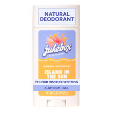 Jukebox Natural Womens Deodorant - Aluminum Free, 72 Hour Odor Protection - Made with Arrowroot, Charcoal & Postbiotics - Island in the Sun, 2.65 oz