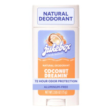 Jukebox Natural Womens Deodorant - Aluminum Free, 72 Hour Odor Protection - Made with Arrowroot, Charcoal & Postbiotics - Coconut Dreamin', 2.65 oz