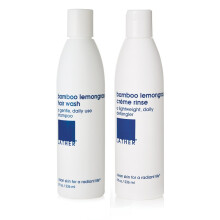 LATHER Set de Champú y Acondicionador de Bambú y Hierba Limón - Hidratante Suave para Todo Tipo de Cabello