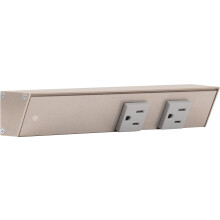 Task Lighting APT Winkelsteckdose 9 Zoll Links, 2 Steckdosen, Satin Nickel