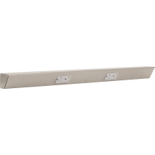 Toma de corriente TR Angle, 30 pulgadas, 2 enchufes dobles, Níquel satinado