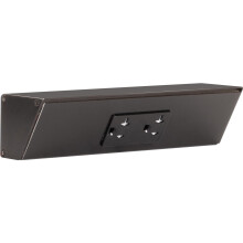 Toma de corriente TR Angle, 9 pulgadas, 1 Doble Receptáculo, Negro