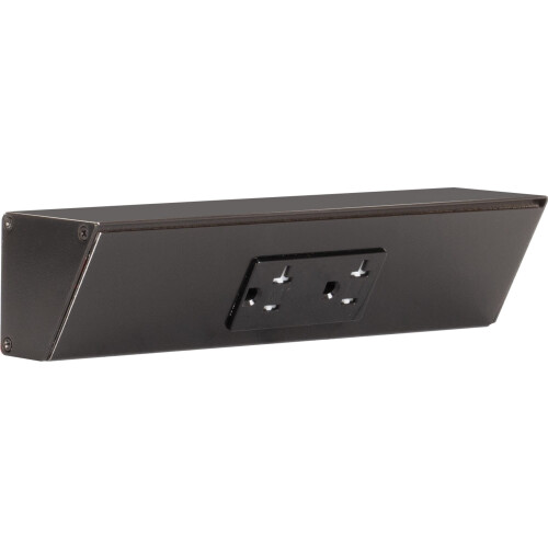 Toma de corriente TR Angle, 9 pulgadas, 1 Doble Receptáculo, Negro