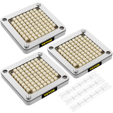 VEVOR Replacement Chopper Blade, 3/8 inch, 3 PCS French Fry Blade Assembly with 6 Extra Knives, Stainless Steel Dicer Parts and Push Block for Cutting