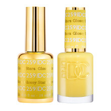 Set de Esmalte en Gel DND DC, Colección Amarilla, Esmalte UV/LED y Laca para Uñas
