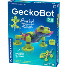 Thames & Kosmos GeckoBot 2.0 STEM Experiment Kit | Build a Wall-Climbing Gecko Robot, Improved Design & Suction Cup Technology, Guided Assembly, Fun &