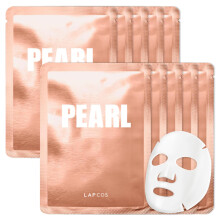 LAPCOS Mascarilla de Perlas, Mascarilla Facial Diaria con Probióticos, Favorita de Belleza Coreana, 10-Pack