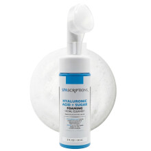 SpaScriptions Limpiador Facial Espumoso 2 en 1 - Hidratante Ácido Hialurónico con Azúcar para Piel Seca