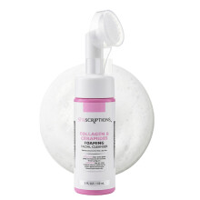 SpaScriptions Limpiador Facial Espumoso 2 en 1 - Colágeno y Ceramidas con Cepillo de Silicona