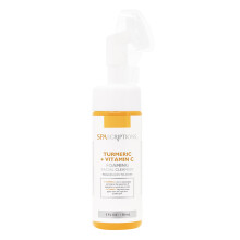 SpaScriptions Limpiador Facial Espumoso de Cúrcuma + Vitamina C, pH Balanceado, No Comedogénico, 5 fl oz
