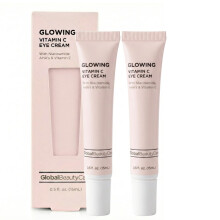 Crème Contour des Yeux Éclaircissante Vitamine C - Soin Sous les Yeux Éclatant avec Niacinamide, AHA & Vitamine E