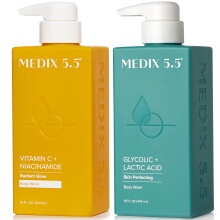 MEDIX Glycolzuur + Melkzuur Lichaamswas & Vitamine C Lichaamswas 2PC Huidverzorgingsbundel