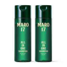 MARO17 All-In-One Shampoo för Män, Hår och Kroppstvätt, Peptidformel, Bergamot & Citron