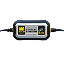 STANLEY FatMax BC2F Battery Charger and Maintainer: 2 Amp, Dual Voltage (6 and 12), Wet Gel AGM