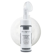SpaScriptions 2 i 1 Rengöring & Exfoliering Skummande Ansiktsrengöring - Aktivt Kol & Aloe Vera