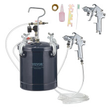 VEVOR Druckbehälter für Sprayfarbe, 10L/2.5gal, 1.5mm+4mm Düsen, 2 Spritzpistolen für Industrie & Heimdekoration