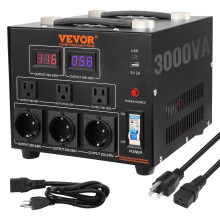 VEVOR Voltage Converter Transformer, 3000W, Heavy Duty Step Up/Down Transformer, Convert from 110 Volt to 220 Volt and from 220 Volt to 110 Volt, with
