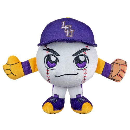 Bleacher Creatures LSU Tigers 8" Kuricha Baseball Sitzplüsch - Weicher Chibi-inspirierter Plüsch