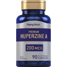 Piping Rock Huperzine A Kosttillskott | 200mcg | 90 Kapslar | Ej GMO, Glutenfri