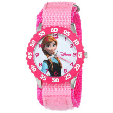 Disney Frozen Anna Watch for Girls - Kids Watch - Watches for Kids - Kid Toys - Girls - Toddler Watches Teen - Pink Bezel - Nylon Strap