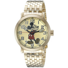 Montre Analogique Homme Disney Mickey Mouse W002413 Quartz Doré