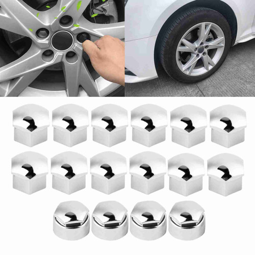 20Pcs 17mm Wheel Nut Covers Black ABS Anti-Theft 2