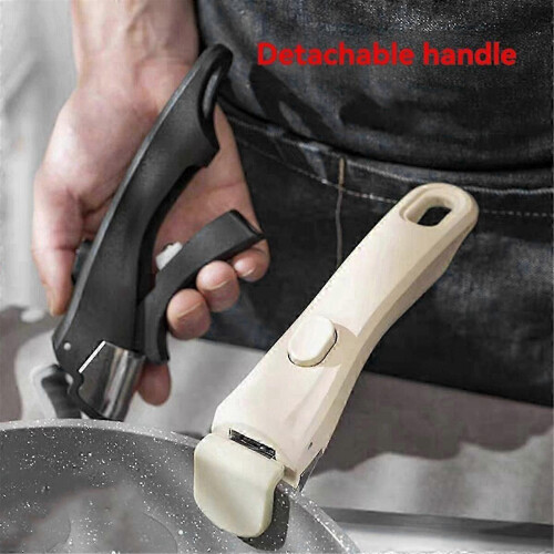 Anti-scald pot handle for cookware, removable universal clip 1