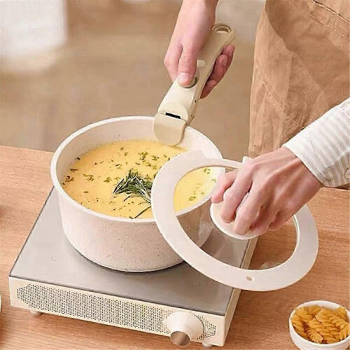 Anti-scald pot handle for cookware, removable universal clip 2