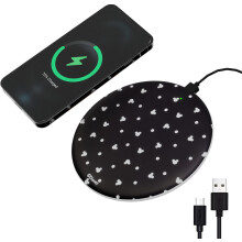Disney Mickey Mouse Wireless Charging Pad- Wireless Charging Station Universally Compatible with All Qi Enabled Devices- Mickey Mouse Gifts for Adults