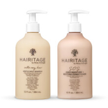 Hairitage Outta My Hair Champú Suave Diario - Limpia e Hidrata con Aceite de Jojoba - Acondicionador S.O.S. de Hidratación Profunda