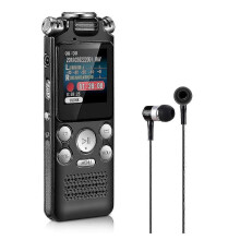 Digital audio recorder 16GB, MP3 player, noise reduction recording, suitable for lectures, meetings,