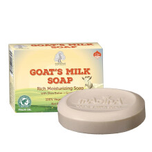 Madina Getmjölkssåpa - Återfuktande, Närande, Naturlig Vegetabilisk, Mild Rengörare för Alla Hudtyper, 6 Pack (3.5 oz)