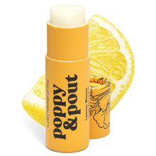 Poppy & Pout Lemon Bloom Jumbo Lip Balm | Naturliga läppbalsam | Fuktar med bivax, E-vitamin