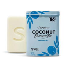 Peet Bros. Pepparmint Kokosnöts Shampoo Bar - Vegansk, Palmolja-Fri, Fuktgivande - Planetvänlig, Tillverkad i USA - 5 oz