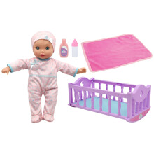 Nuevas Aventuras Diversión en la Cuna - Set de Muñeca de 12" para Niños, Juego de Imaginación, Edades 2+