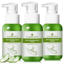 Aloderma Närande Handkräm, 3.5oz Resestorlek - Icke-fet Skonsam Handkräm för Torra, Spruckna Händer