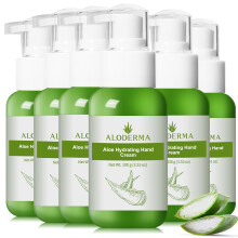 Aloderma Närande Handkräm, 3.5oz Resestorlek - Icke-fet Mild Handkräm för Torra, Spruckna Händer