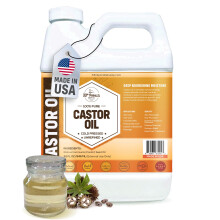 KASTOROLJA (32 oz) Premium Kallpressad Orenad | Hexanfri | 100% Naturlig Främjar Hälsosam Hud & Hår