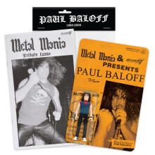 Super7 Paul Baloff ReAction Figur 3.75" Metal Mania Fanzine Bundle