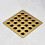 Ebbe Champagner Gold Quadrat Abflussdeckel E4412 1