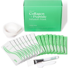 Ebanel Kollagen Peptide Waschmaske Set, 8er Pack sofort straffende und liftende Masken