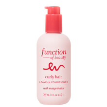 FUNCTION OF BEAUTY Acondicionador Sin Enjuague para Cabello Rizado, 7 oz - Acondicionador Sin Sulfatos con Manteca de Mango