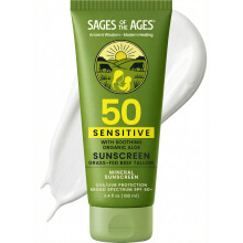 Grass-Fed Tallow Mineral Sunscreen SPF 50 - No White Cast, Non-Nano Zinc Oxide, Reef Safe UVA/UVB, Water Resistant 80 Min, Moisturizing & Soothing wit