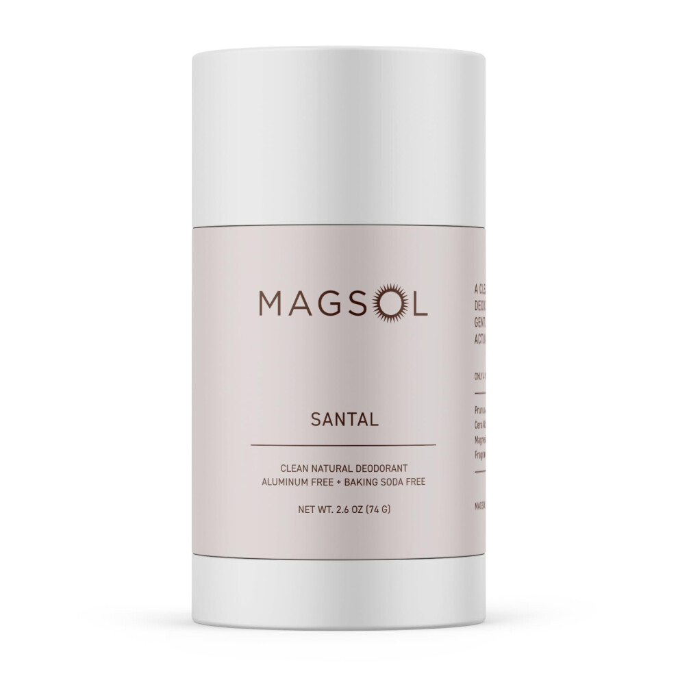 Magsol Organics Magsol Natural Deodorant For Men & Women | Aluminum Free Deodorant | Gentle On Skin With Sweet Almond Oil & Beeswax | Baking Soda Free | Paraben & Pth