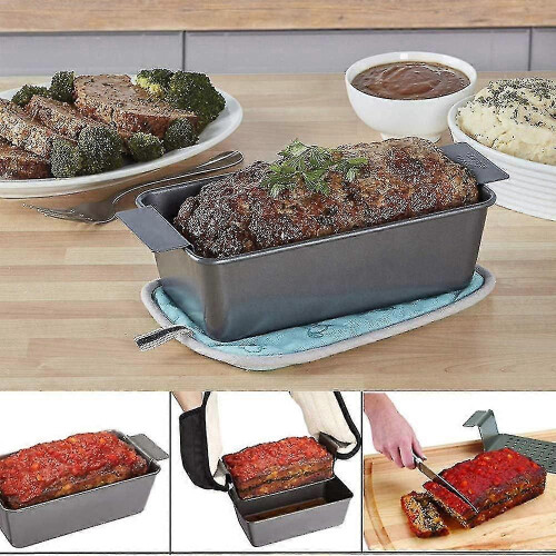 Removable tray roasting pan for perfect meatloaf every time 2