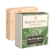 Jabón de Barra de Lujo Aloe & Eucalipto para Cara y Cuerpo. Ingredientes Orgánicos para Todos.