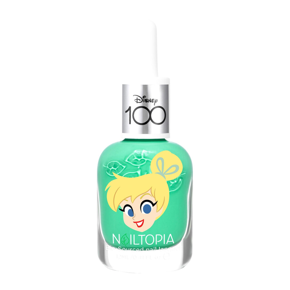 Nailtopia Bio-Sourced Chip Free Nail Lacquer Disney Collection Tinker Belle - Superfood-Infused Polish - Chip Resistant Formula - Quick-Dry, Long Last
